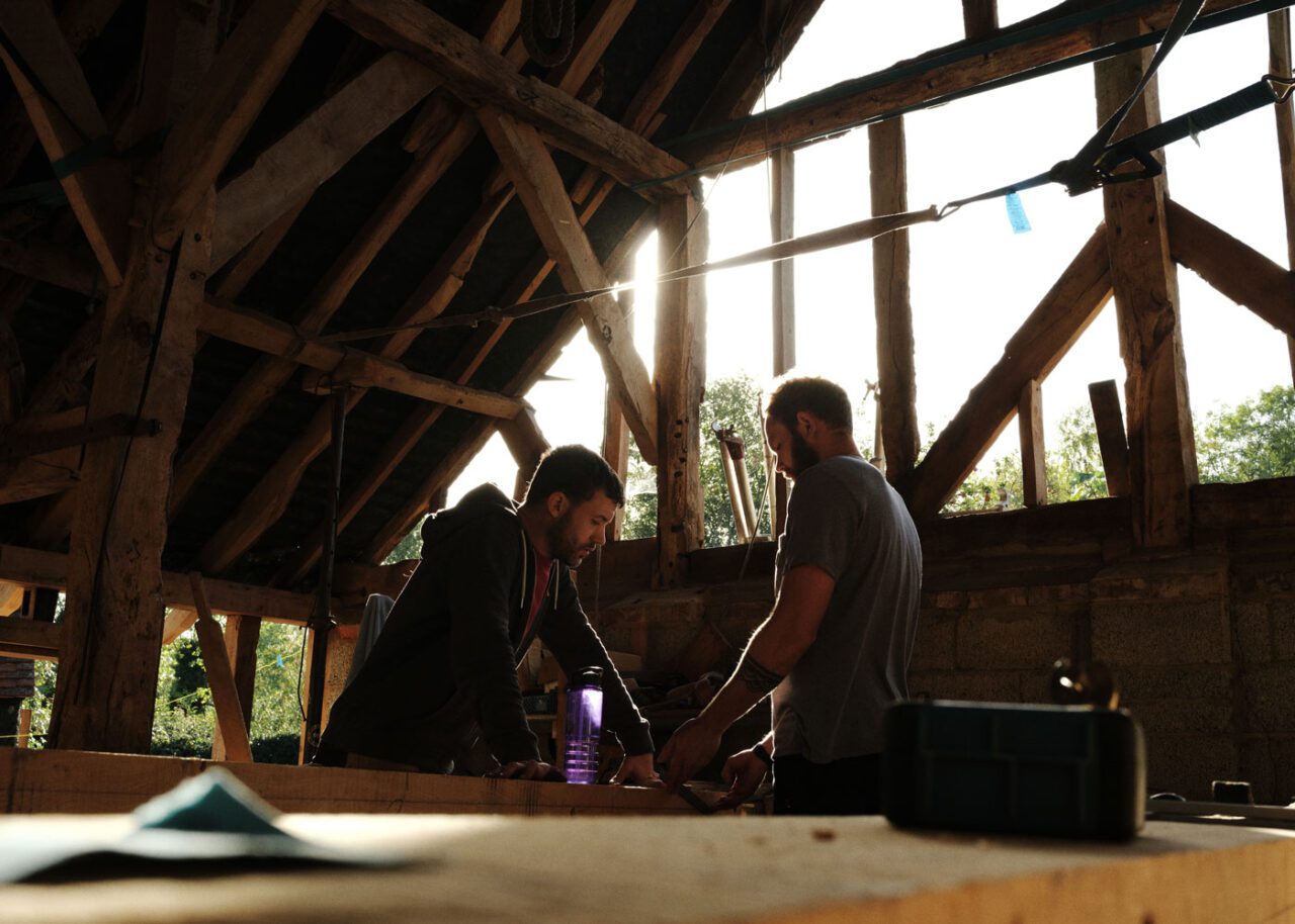 Timber Frame Restoration Fallen Oak Frames